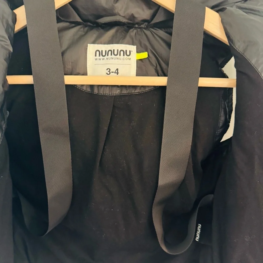 Nununu Kids The Biker Down Puffer Vest with Zipper Accents in Black